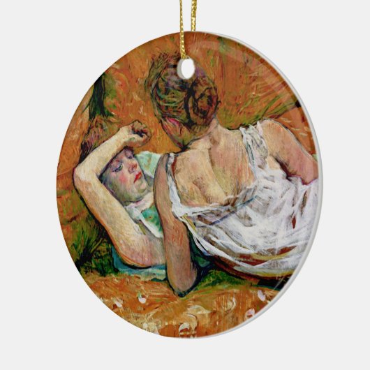 Twee vrienden van Toulouse-Lautrec (versie 2) Keramisch Ornament (Links)