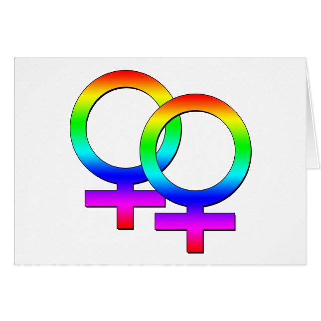 Twee Vrouw-signaalkaart (Voorkant Horizontaal)