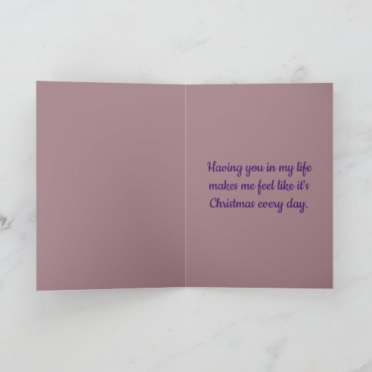 Twee vrouwelijke herten voor vrouw/vriendin kerstm kaart (Binnen)