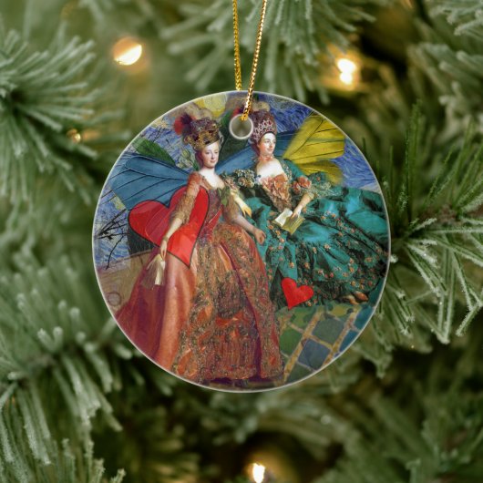 Twee vrouwelijke Klassieke Kunsten Keramisch Ornament (Boom)