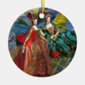 Twee vrouwelijke Klassieke Kunsten Keramisch Ornament (Voorkant)