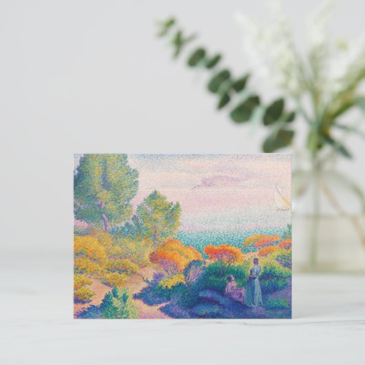 Twee vrouwen aan de Shore, beroemd schilderij, Briefkaart (Staand voorkant)