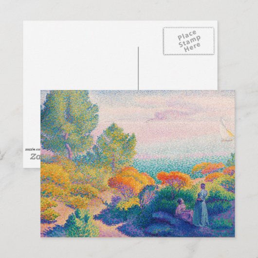 Twee vrouwen aan de Shore, beroemd schilderij, Briefkaart (Voorkant / Achterkant)