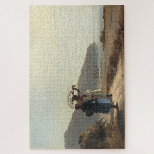 Twee vrouwen chatten door het Zee, St. Thomas (185 Legpuzzel (Verticaal)