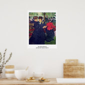 Twee vrouwen dansen door Henri de Toulouse-Lautrec Poster (Keuken)