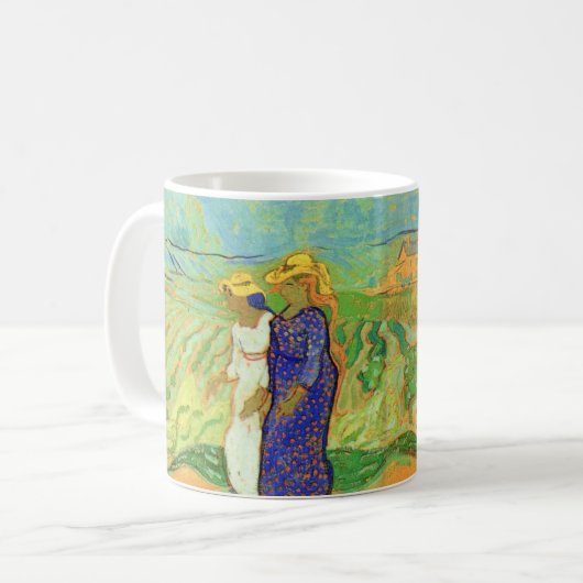 Twee vrouwen die de velden oversteken door Vincent Koffiemok (Voorkant links)