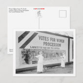 Twee vrouwen die in 1914 een Poster voorbereiden Briefkaart (Voorkant / Achterkant)