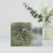 Twee vrouwen Gevist door Daniel Ridgway Knight Briefkaart (Staand voorkant)