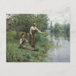 Twee vrouwen Gevist door Daniel Ridgway Knight Briefkaart