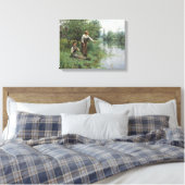 Twee vrouwen Gevist door Daniel Ridgway Knight Canvas Afdruk (Insitu (Slaapkamer))