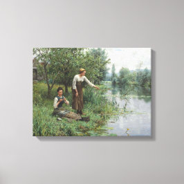 Twee vrouwen Gevist door Daniel Ridgway Knight Canvas Afdruk
