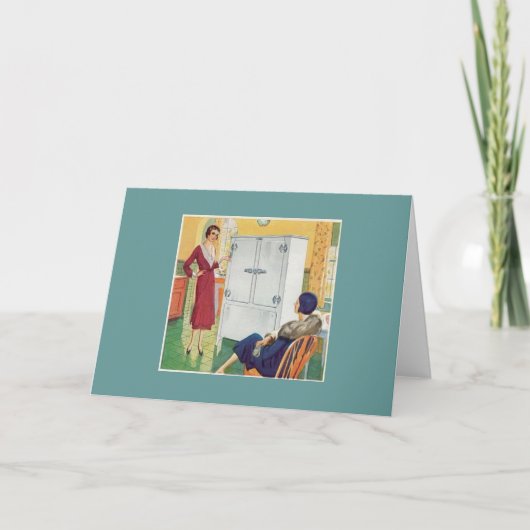 Twee  vrouwen in de keuken kaart (Voorkant)