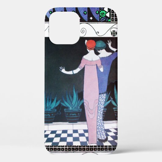 TWEE VROUWEN IN DE Mode 's nachts Art Deco Beauty Case-Mate iPhone Case (Achterkant)