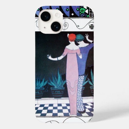 TWEE VROUWEN IN DE Mode 's nachts Art Deco Beauty Case-Mate iPhone Case (Achterkant)