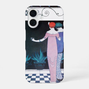TWEE VROUWEN IN DE NACHT Art Deco Schoonheid Mode iPhone 16 Hoesje