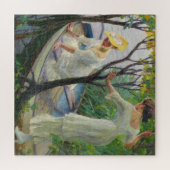 Twee vrouwen in een boot | Edward Cucuel Legpuzzel (Horizontaal)