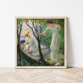 Twee vrouwen in een boot | Edward Cucuel Poster