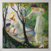 Twee vrouwen in een boot | Edward Cucuel Poster (Voorkant)