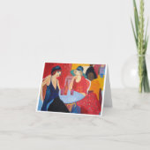 Twee vrouwen in een café kaart (Voorkant)