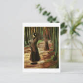 Twee vrouwen in het Bos, Van Gogh Fine Art Briefkaart (Staand voorkant)