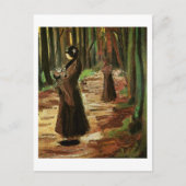 Twee vrouwen in het Bos, Van Gogh Fine Art Briefkaart (Voorkant)