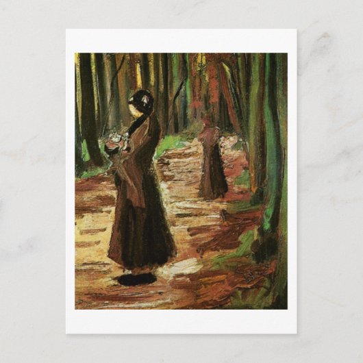 Twee vrouwen in het Bos, Van Gogh Fine Art Briefkaart (Voorkant)