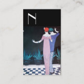 TWEE VROUWEN IN HET Mode-monogram 's nachts Visitekaartje (Achterkant)