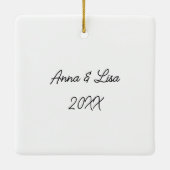 Twee vrouwen in liefde | Pride Kiss Keramisch Ornament (Achterkant)