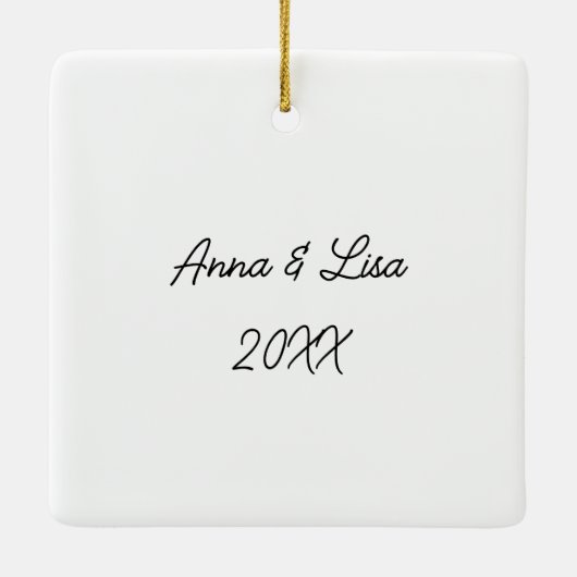 Twee vrouwen in liefde | Pride Kiss Keramisch Ornament (Achterkant)