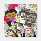 Twee vrouwen in liefde | Pride Kiss Magneet (Voorkant)