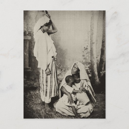 Twee vrouwen in Tangier, Marokko, 1898 Briefkaart (Voorkant)