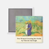 Twee vrouwen kruisen de velden door Vincent van Go Magneet (Voorkant / Achterkant)