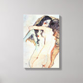 Twee vrouwen omarmen | Egon Schiele | Canvas Afdruk (Voorkant)