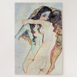Twee vrouwen omhelzen elkaar | Egon Schiele | Legpuzzel