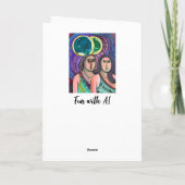 Twee vrouwen onder de maan kaart (Achterkant)