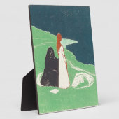 Twee vrouwen op de Shore 1898 door Edvard Munch Fotoplaat (Zijkant)