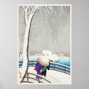 Twee vrouwen op Yanagi Bridge door Ohara Koson (19 Poster