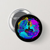Twee vrouwen ronde button 5,7 cm (Voorkant /achterkant)