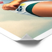 Twee Vrouwen Rugby Spelers Art Print (Hoek)