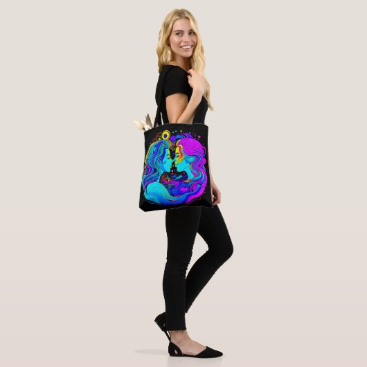 Twee vrouwen tote bag (Op model)