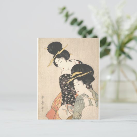 Twee vrouwen (Utamaro) Briefkaart (Staand voorkant)