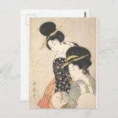 Twee vrouwen (Utamaro) Briefkaart (Voorkant / Achterkant)