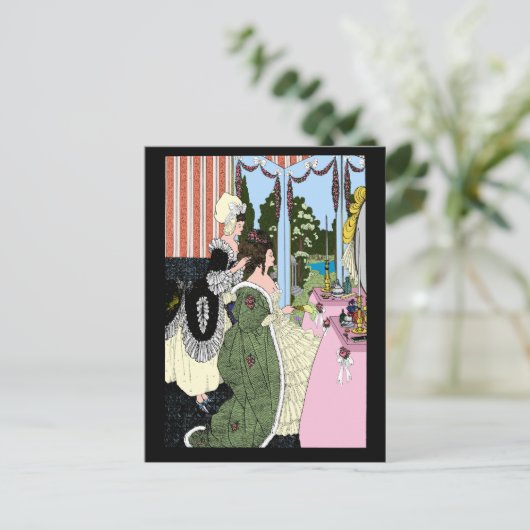 Twee vrouwen van Aubrey Beardsley Briefkaart (Staand voorkant)
