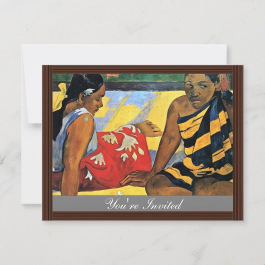 Twee vrouwen van Tahiti (wat is nieuwe Parau Api) Kaart (Voorkant)