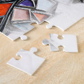 Twee vrouwen verliefd | Faux Mosaic Tegel Style Legpuzzel (Zijkant)