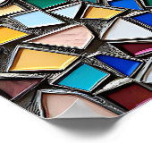 Twee vrouwen verliefd | Faux Mosaic Tegel Style Poster (Hoek)