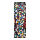 Twee vrouwen verliefd | Faux Mosaic Tegel Style Thermosbeker (Achterkant)