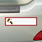 Twee vuilnisbakken met flames bumpersticker (Op auto)