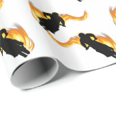 Twee vuilnisbakken met flames cadeaupapier (Rol Hoek)