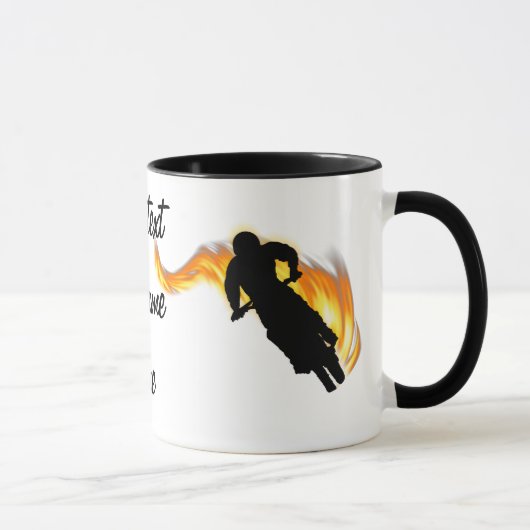 Twee vuilnisbakken met flames mok (Rechts)